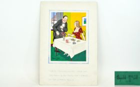 After Donald McGill (1875-1962), Watercolour And Bodycolour original post card design,