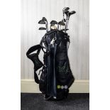 Set Of Left Handed Golf Clubs In Hugo Boss Bag, Astron Mizumo, Ideal Starter Complete With Balls,