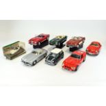 A Collection Of Burago Diecast Model Cars Eight in total made in Italy and marked Burago to