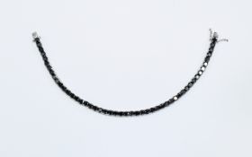 White Gold And Black Diamond Bracelet Approx 5 cts,