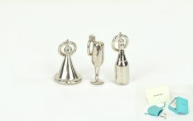 Tiffany & Co Sterling Silver 3 Tiffany Silver Charms. All Fully Hallmarked.