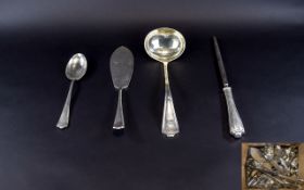 A Large Collection Of Silver Plated Cutlery 136 pieces in total,