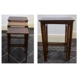 Edwardian - Fine Set of An Elegant Trio of Matching Mahogany Occasional and Graduating Tables.