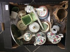 Mixed Lot Of Ceramics Small collection of three floral teapots,