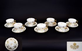 Coalport Bone China Cups And Saucers Seven in total,