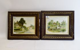 Framed Prints Two in total, the first depicting shire horses ploughing a field.