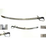 18th Century Light Dragoons 1796 Pattern Light Cavalry Sword. Maker Thomas Gill, Marked to Blade T.