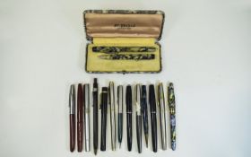 Collection of Pens Mostly Parker but also Platinum, Conway Stewart etc..