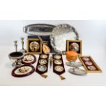 A Mixed Collection Of Ephemera And Decorative Items To include collectors stamps,