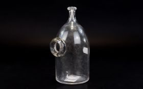 Mid 19th century Glass Vessel Glass bottle believed to be an infants feeding device circa 1870's