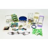 Mixed Lot Of Costume Jewellery Mostly Modern, Comprising Necklaces, Beads, Brooches, Wristwatches,