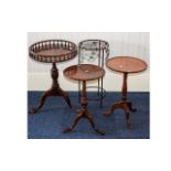 A Collection Of Occasional Tables Four in total to include two small matching dark wood tables of