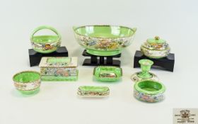Collection Of Maling Lustreware In Peony Rose Pattern Nine items in total,