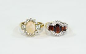 Two 9ct Gold Cluster Rings,