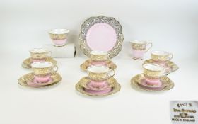 Royal Stafford Tea Service Approx 20 items in total to include milk jug, tea cups, cake plate etc.