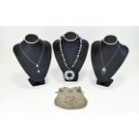 Collection Of Costume Jewellery To include three necklaces,