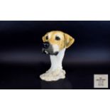 Resin Bust In the Form Of A Great Dane Large and lifelike rendering of a Great Dane dog,