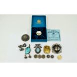 Small Collection Of Eastern Silver Jewellery Approx eleven items in total to include large silver