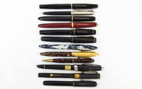 Collection of Pens comprising Cross, the John Bull Pen, Watermans, Blackbird, Sheaffer, Parker etc.