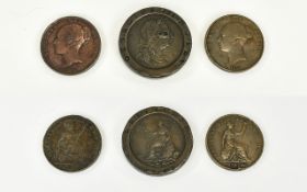 George III Cartwheel Penny. Date 1977 + Queen Victoria Copper Penny.