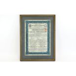 Russian Railway / Bond Stock Certificate Moskau - Kasan, Date 1901, No 17396.