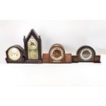 Collection Of Clocks Comprising An Norland Clock Company Art Deco Mantle Clock,