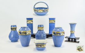 Grimwades - Royal Winton Collection of 1930's Hand Painted Pottery Items In The Ming Pattern ( 8 )