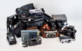 Mixed Collection Of Vintage Cameras And Recording Devices To include Sony video camera,