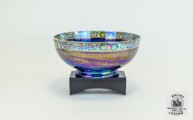 Maling - Art Deco Period Lustre Ware Footed Bowl ' Lucerne ' Border.