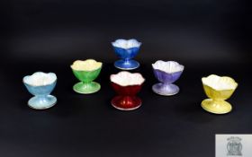 Carlton Ware Lustre Set of 6 Sundae Glasses.