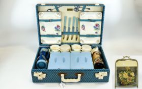 Brexton Blue Case Picnic Hamper With Fitted Interior,