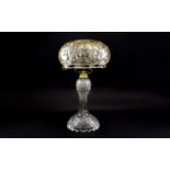 Art Deco Period Nice Quality and Heavy Cut Crystal Table Lamp,