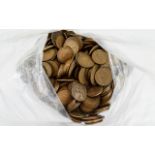 A Bag Containing Over 600 British Half Pennies / Penny's.