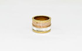 Michael Kors Multi Crystal Ring Gold tone set with multi coloured crystals