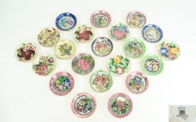 A Good Collection of 1920's / 1930's - Hand Painted Maling Pin Dishes,