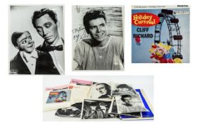 Signed Cliff Richard Publicity Photo And Associated Items From The Show 'Holiday Carnival' To