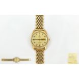 Gents 9ct Gold Seamaster Watch On 9ct Gold Bracelet. Circa late 1960s Omega Seamaster Watch.