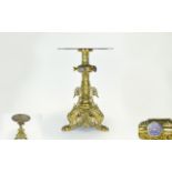 19th Century English - Fine Quality Gilt Metal Ornate and Elaborate Ecclesiastical Style Table Base,
