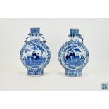 Chinese Qianlong Pair Of Blue And White