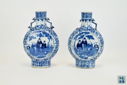 Chinese Qianlong Pair Of Blue And White