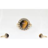 9ct Gold Dress Ring, Set With A Cabochon