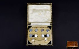 Art Deco Period - Boxed Set of 9ct White