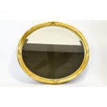 **WITHDRAWN**Oval Gilt Mirror with bevel