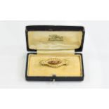 Victorian 9ct Gold Brooch Set with Garne