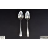 A Pair of George III Silver Table Spoons