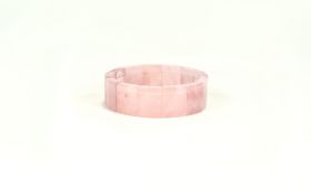 Rose Quartz Bangle Style Bracelet, polis