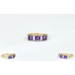 9ct Gold Dress Ring, Set With Amethyst C