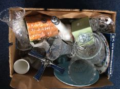 Box Of Assorted Glassware And Ceramics.