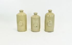 A Collection of Stoneware Hot Water Bott