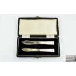 1940's Boxed Pair of Silver Bladed Butte